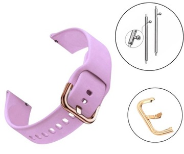 Pasek silikonowy do smartwatch 20 mm uniwersalny - dobierz swój kolor