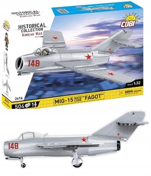 KLOCKI COBI 2416 RADZIECKI MYŚLIWIEC MIG-15 FAGOT