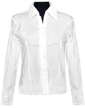 BLUZKA DAMSKA KOSZULA DŁUGI RĘKAW KOSZULKA BAWEŁNA BIAŁA 42 XL MODEL:1095