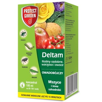 DELTAM ŚRODEK OWADOBÓJCZY MSZYCA KWIECIAK SKOCZEK GĄSIENICE MOTYLI 100ML