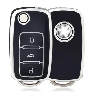 Etui na kluczyk samochodowy z ochroną 360 ° do volkswagena VW Polo Tiguan Passat B5 B6 B7