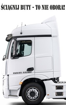 2x NAKLEJKA na TIR ŚCIĄGNIJ BUTY-TO NIE OBORA 4x35