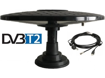КЕМПИНГОВАЯ АНТЕННА DVB T DVB T2 СИЛЬНЫЙ МАГНИТ ДЛЯ АВТОМОБИЛЬНОГО ПРИЦЕПА TIR CAMPING