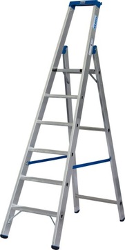 Drabina aluminiowa wolnostojąca 6 stopni 3,4M STABILO KRAUSE 124531mocna