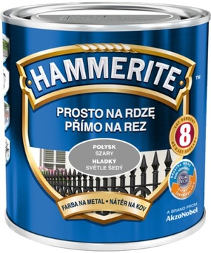 Hammerite Prosto na Rdzę Szary Połysk 0,7 L