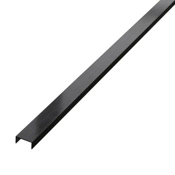 Listwa U rektyfikowana czarna matowa 10 mm 270 cm
