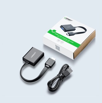 UGREEN ADAPTER HDMI VGA MINI JACK 3,5 PRZEWÓD PRZEJŚCIÓWKA FULL HD 60HZ