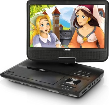 Lenco 10 cali Przenośny Odtwarzacz DVD do samochodu 12V Akumulator USB