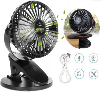 МИНИ USB-ВЕНТИЛЯТОР БЕСПРОВОДНОЙ НАСТОЛЬНЫЙ ВЕНТИЛЯТОР 1200МА АККУМУЛЯТОР