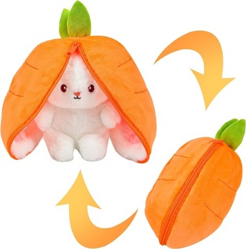 ПЛЮШЕВАЯ ИГРУШКА-МАСКОТ УШКИ КРОЛИКА-МОРКОВКИ 2в1 ЗАЯЦ В МОРКОВКЕ 25 СМ