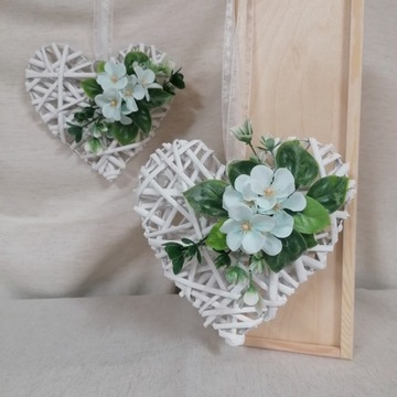 СЕРДЦЕ ПЛЕТЕНЫЙ ВЕНОК СВАДЕБНОЕ УКРАШЕНИЕ 20х20см