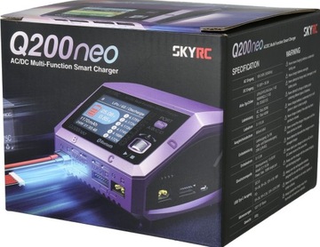 SkyRC Q200neo Четырехканальное зарядное устройство переменного/постоянного тока 200Вт/400Вт 10А 6S LiPo