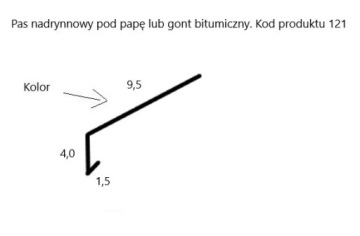 ЖЕЛОБ НАВЕРХ ПЛАНКИ КРЫШКА ПОД ЧЕРЕПКУ FEEL 1,25 м