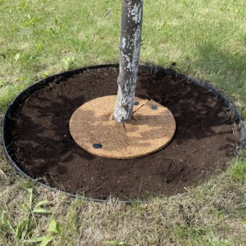 КОКОСОВЫЙ МАТЕРИАЛ ПРОТИВ СОРНЯКОВ, ОБОКРУЖЕНИЕ МОЛСТЫХ РАСТЕНИЙ. 5ММ, ДИАМ. 60 СМ