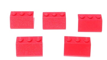 114a. lego dachówka 3038 5 szt czerwona skos 3x2