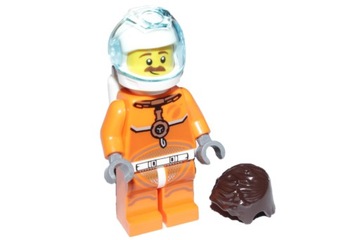 A6*LEGO SPACE FIGURKA cty1034 ASTRONAUTA KOSMONAUTA HEŁM WŁOSY, NOWY