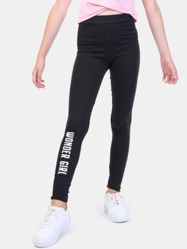 Legginsy Dziewczęce Getry Bawełna CZARNE 116-122