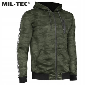 Bluza dresowa treningowa sportowa moro z kapturem Mil-Tec Woodland S