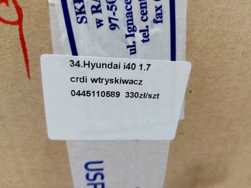 HYUNDAI I40 1.7 CRDI VSTŘIKOVACÍ TRYSKA VSTŘIKOVAČE PALIVA 0445110589