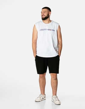 Duża Koszulka Męska Bez Rękawów Bokserka Podkoszulek Tank Top 3017-1 r 6XL