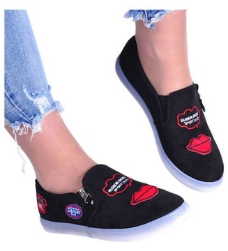 Wsuwane damskie tenisówki trampki slip on Buty wkładane 8422 38