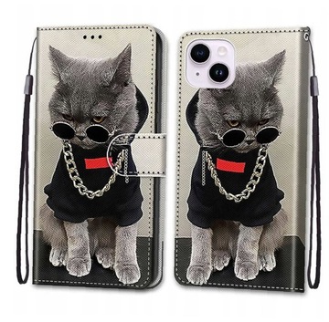 Flip case for Apple iPhone 14 Plus, multicolored