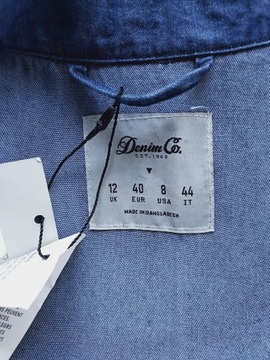 DENIM CO nowy płaszcz narzutka jeans tencel 40