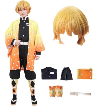 KOSTIUM ANIME COSPLAY ZENITSU AGATSUMA 152/158 XS