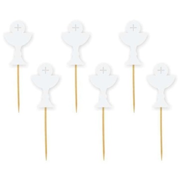 Pikery białe Hostia IHS Pierwsza Komunia Święta