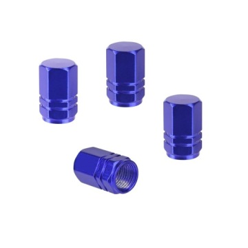 ALUMINIOWE NAKRĘTKI NA WENTYLE NIEBIESKIE 4 SZT