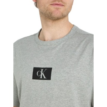 CALVIN KLEIN KOSZULKA MĘSKA T-SHIRT CREW SZARA XL