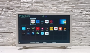 22 CALI TELEWIZOR SAMSUNG BIAŁY LED FULL HD SMART TV + HDMI + UPOMINEK