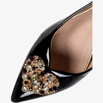 БАЛЕТНИ ЖЕНСКИЕ С ДЕКОРАТИВНЫМ КАБЛУКОМ, КОЖАНОЙ СТЕЛКОЙ, размер 39