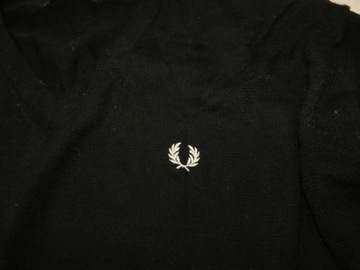Fred Perry sweter wełniany w szpic XL