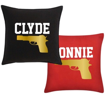 PODUSZKI BONNIE CLYDE ZESTAW DLA PAR ZAKOCHANYCH