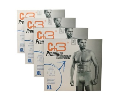 Bokserki PREMIUM C+3 dużo wzorów 4 sztuki roz. XL