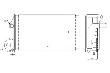 NISSENS RADIÁTOR (212X138X42) VW DERBY ILTIS PO