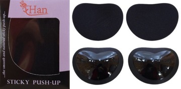 HAN wkładki PUSH-UP do biustonosza silikon czarne