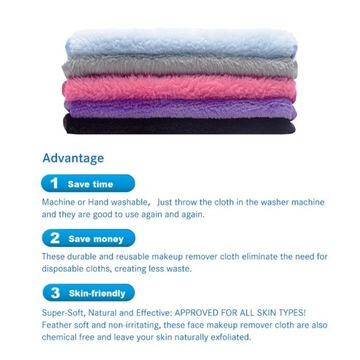 4 шт. подушечки для снятия макияжа, многоразовые подушечки, ластик для макияжа, микрофибра для лица