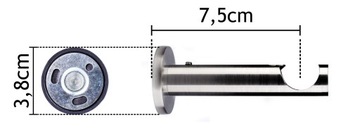 Кронштейн Voppi STRAIGHT STEEL 19 для карнизов VENTO