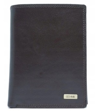 OCHNIK PORTFEL MĘSKI SKÓRZANY SL145 BLACK pudełko DUZY ELEGANCKI skóra lico