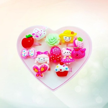 12 шт. ЮВЕЛИРНЫЕ КОЛЬЦА ДЛЯ ДЕВОЧЕК КАРТОННЫЕ КОЛЬЦА