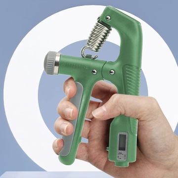 Тренажер рукопожатия с электронным счетчиком зеленого цвета