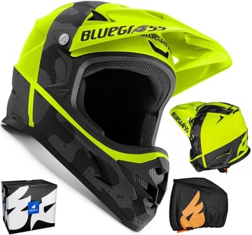 Kask BLUEGRASS INTOX FULL FACE S 54-56cm żółto-czarny