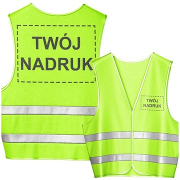 Светоотражающий жилет с напечатанным логотипом OHS ROAD WIZARD ONLINE