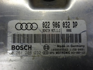 AUDI TT 8N R32 3.2 V6 BHE DSG JEDNOTKA ŘÍZENÍ MOTORU 022906032DP