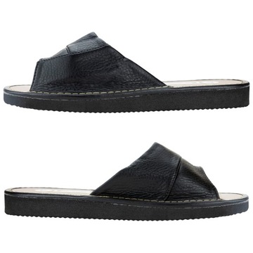 Тапочки мужские, размеры 43 - 44, черные VERGIONIC