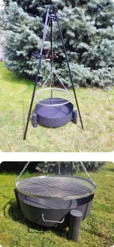 САДОВЫЙ ГРИЛЬ-ТРОПОГ над огнем, решетка из нержавеющей стали, набор для костра