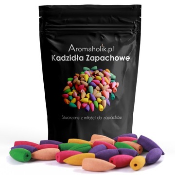 Naturalne Kadzidełka Stożkowe BackFlow MIX 50 szt
