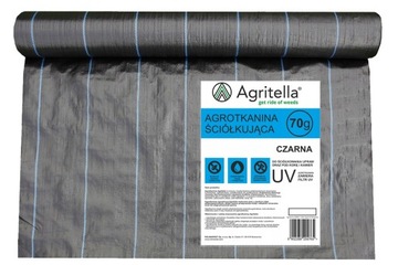 ТКАНЬ ПРОЧНАЯ AGROTEX на метр 1,1м 70г/м2 ЧЕРНАЯ КОВРЯ ДЛЯ КОРЫ КАМНЯ УФ 110СМ